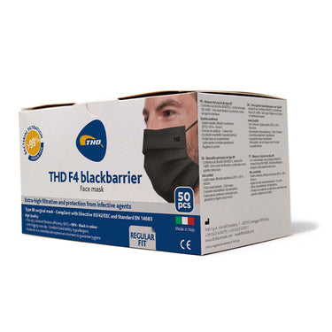 THD Mascherina Chirurgica Medicale, CE, 50 Pz, Inodore e Priva di Contamiti, Prodotta in Ambiente Medicale, Triplo Strato Filtrante >99%, Nasello Antiappannamento, Azienda Medicale Certificata